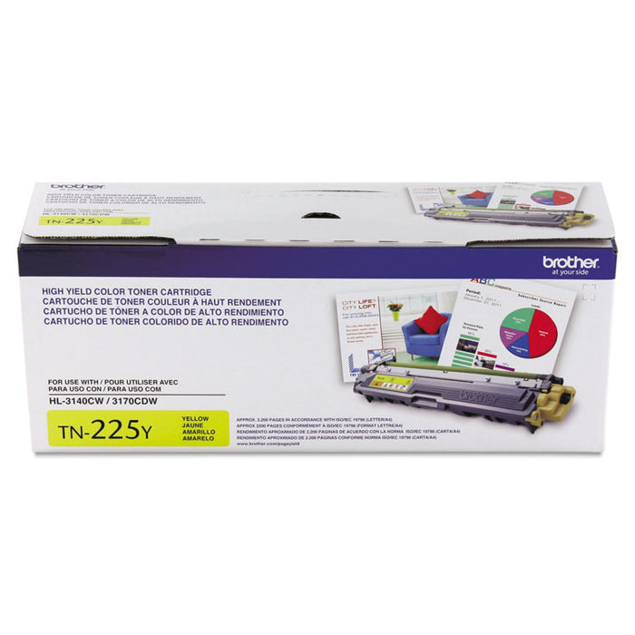 Brother TN225 High Yield Yellow Toner