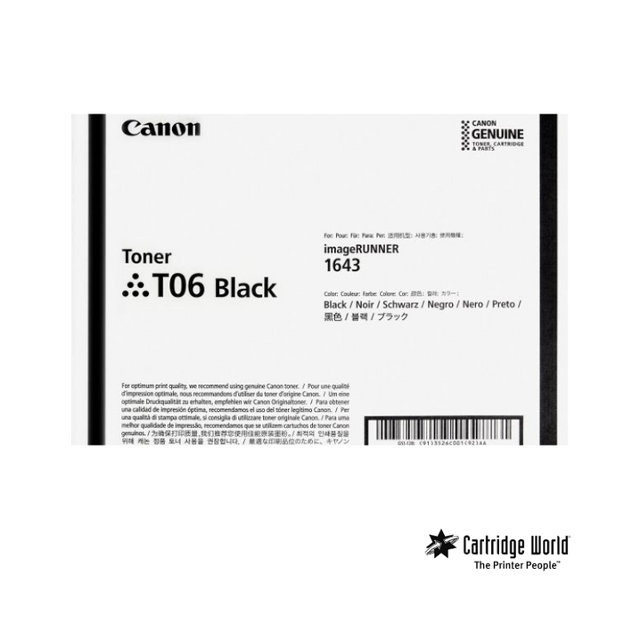 Canon Imagerunner 1643I T06 Black Toner