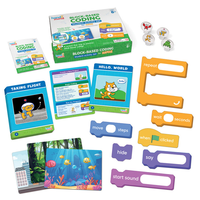 Hand2Mind HTM97378 Block-Based Coding Student Activity Set for Scratch