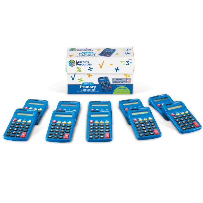 Learning Resources LER0038 Primary Calculator, Set of 10