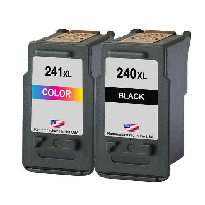 U.S. Remanufactured for Canon PG-240XL Black / CL-241XL Color Combo Pack
