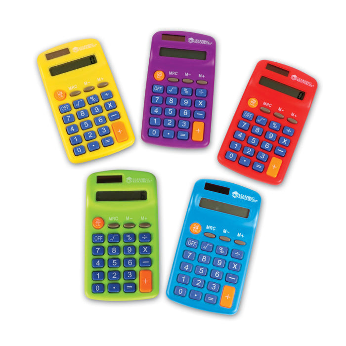 Learning Resources LER0014 Rainbow Calculators, Set of 10
