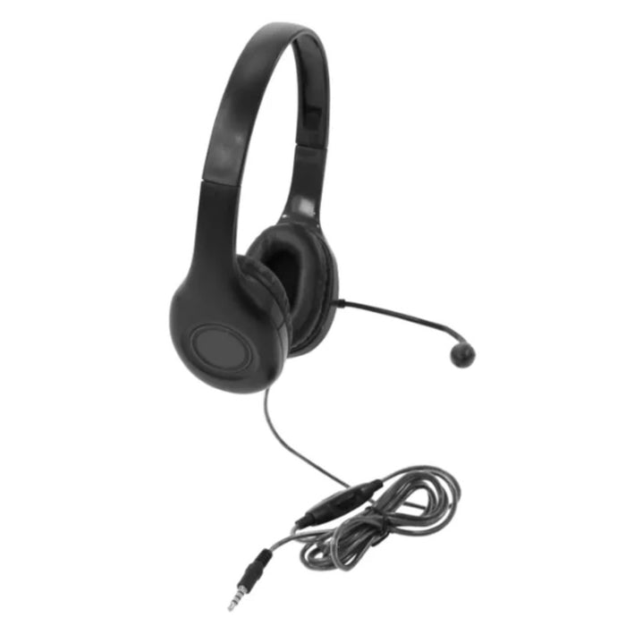 Califone CAFKH08GTBK On-Ear Headset with Gooseneck Microphone, 3.5mm, Black