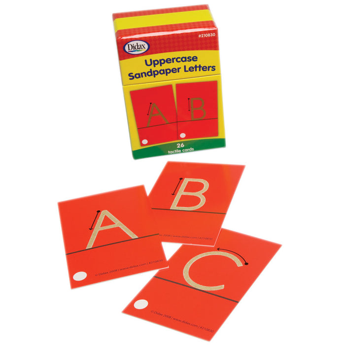 Didax DD-210830 Tactile Sandpaper Uppercase Letters
