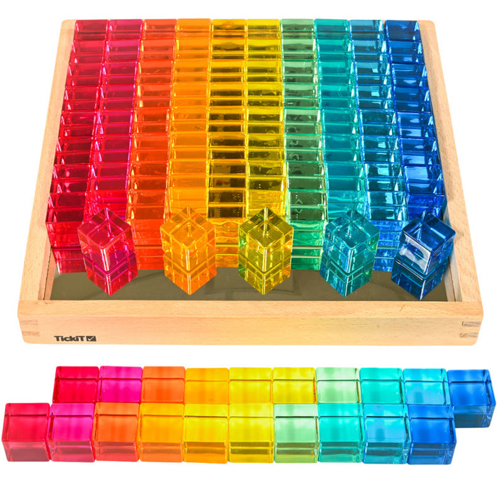 TickiT CTU73548 Gem Cube Mirror Tray