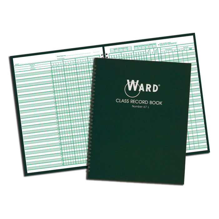 WARD WAR67L Class Record Book, 38 Name, 6-7 Week Periods