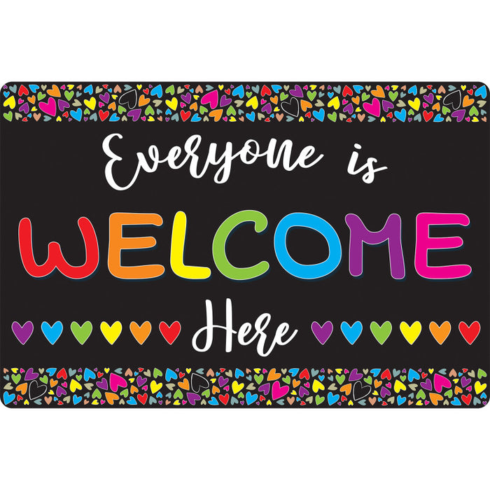 Smart Poly ASH12501 Computer Mouse Pad, 8" x 10", Everyone is Welcome Here, Hearts