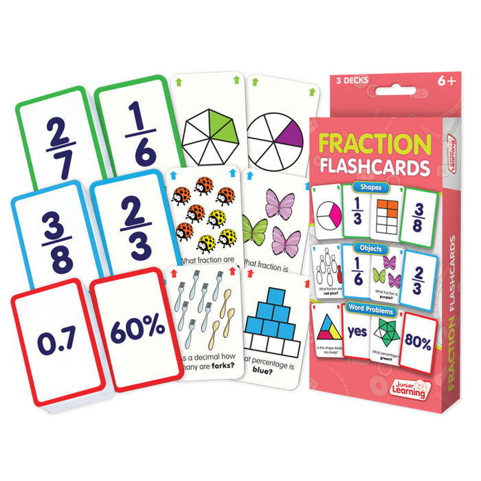 Junior Learning JRL212 Fraction Flash Cards