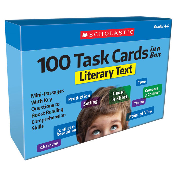 Scholastic Teaching Solutions SC-855266 100 Task Cards in a Box: Literary Text
