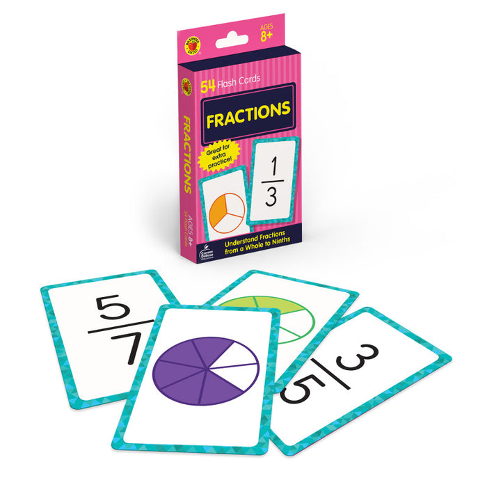 Brighter Child CD-0769677339 Fractions Flash Cards, 54 Cards