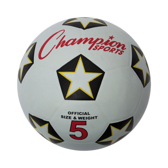 Champion Sports CHSSRB5 Rubber Cover Soccer Ball, Size 5