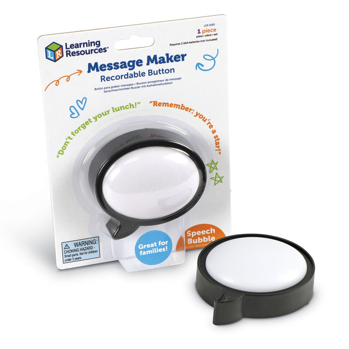 Learning Resources LER5583 Message Recorder - Speech Bubble