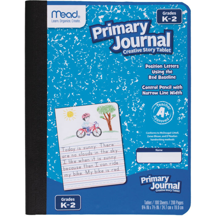 Mead MEA09554 Primary Journal Half Page Ruled, 100 Sheets