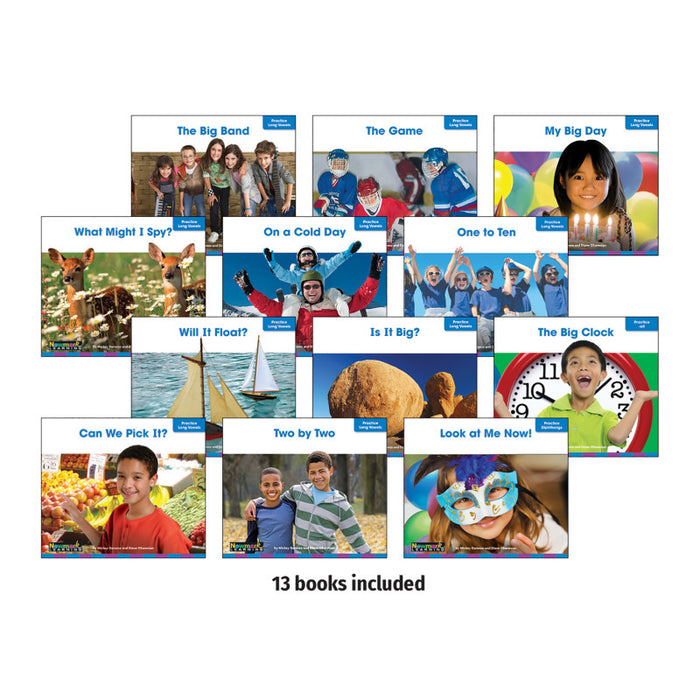 Newmark Learning NL-6837 Decodable Readers Fluency Grade 1-2 Long and Complex Vowels, 13 Books
