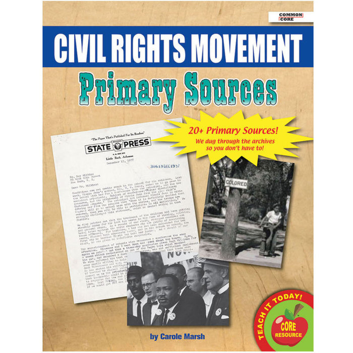 Gallopade GALPSPCIVRIG Primary Sources, Civil Rights Movement