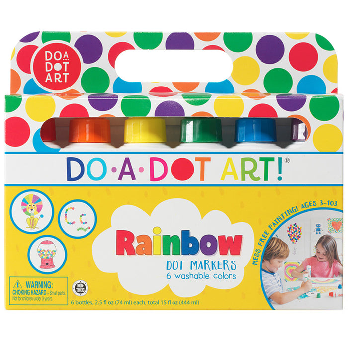 Do-A-Dot Art! DAD101 Washable Rainbow Dot Markers, 6 Colors