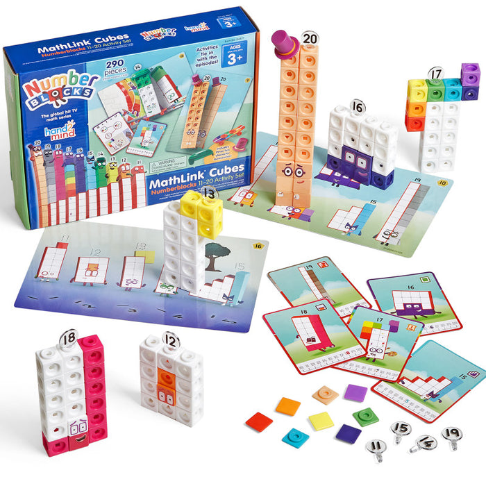 Hand2Mind HTM94477 Numberblocks MathLink Cubes 11&ndash;20 Activity Set