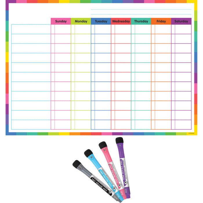 Teacher Created Resources TCR71001 Colorful Dry-Erase Magnetic Task Chart
