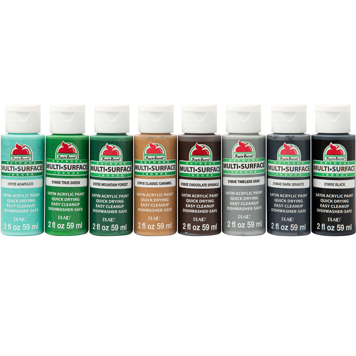 Apple Barrel APPPROMOABMS1 Multi-Surface Acrylic Paint, 2oz., 16-Piece Set