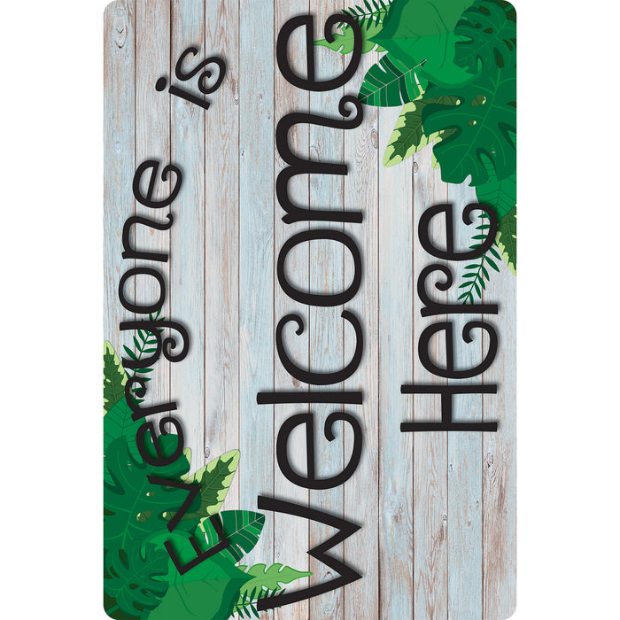 Smart Poly ASH12510 Computer Mouse Pad, 8" x 10", Everyone is Welcome Here, Beech Wood, Greenery