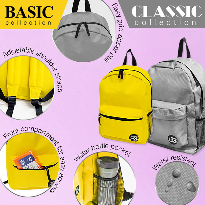 BAZIC Products BAZ1059 Classic Backpack 17" Burgundy