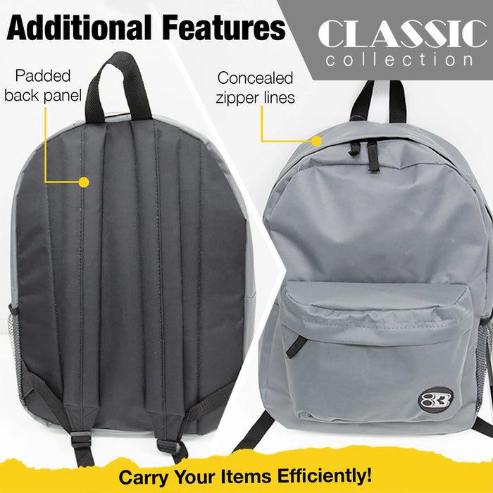 BAZIC Products BAZ1059 Classic Backpack 17" Burgundy