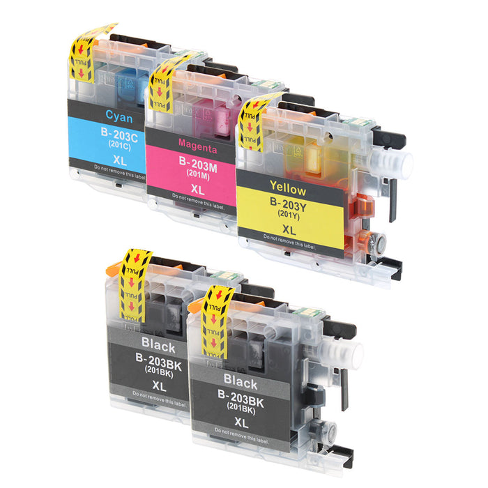Brother Compatible Brother LC203 (LC203BK/LC203C/LC203M/LC203Y) InkJet Color Combo