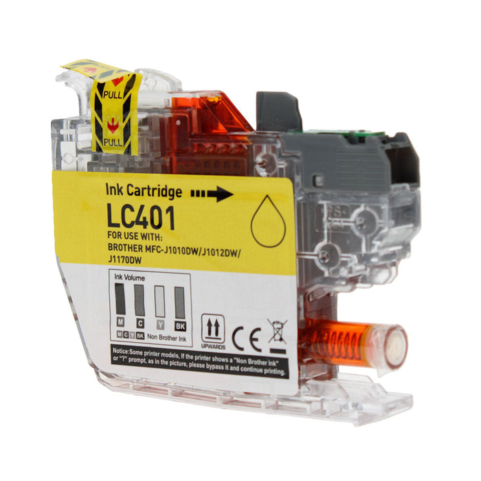 Brother Compatible LC401Y Ink Cartridge - Single Pack - Yellow