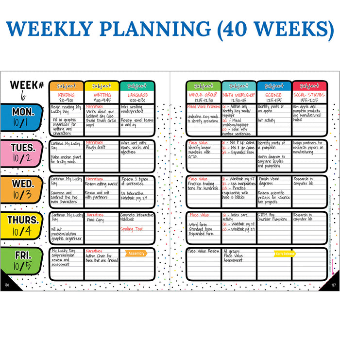 Carson Dellosa Education CD-105034 Happy Place Teacher Planner
