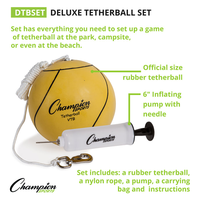 Champion Sports CHSDTBSET Deluxe Tether Ball Set