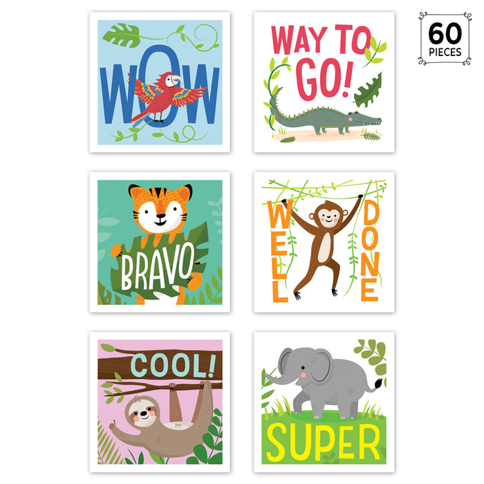Creative Teaching Press CTP10947 Jungle Friends Reward Stickers, Pack of 60
