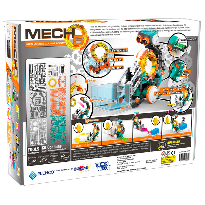 Elenco EE-TTC895 TEACH TECH&trade; Mech-5, Mechanical Coding Robot