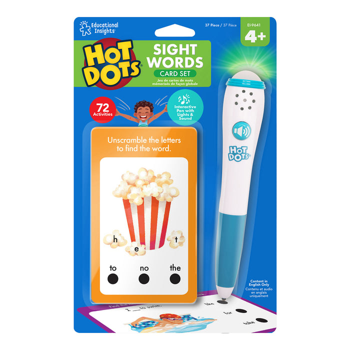 Educational Insights EI-9641 Hot Dots Sight Word Card Set