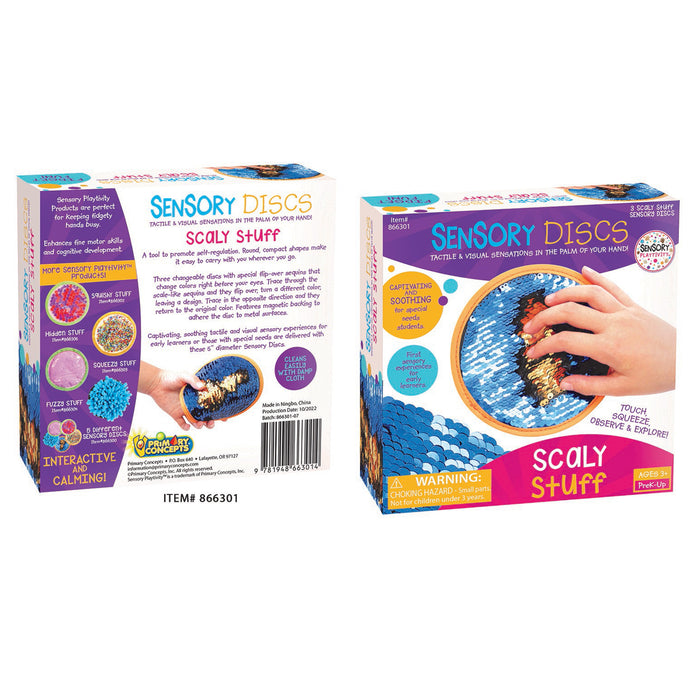 Sensory Playtivity ELP866301 Scaly Stuff Sensory Discs 3-Pack
