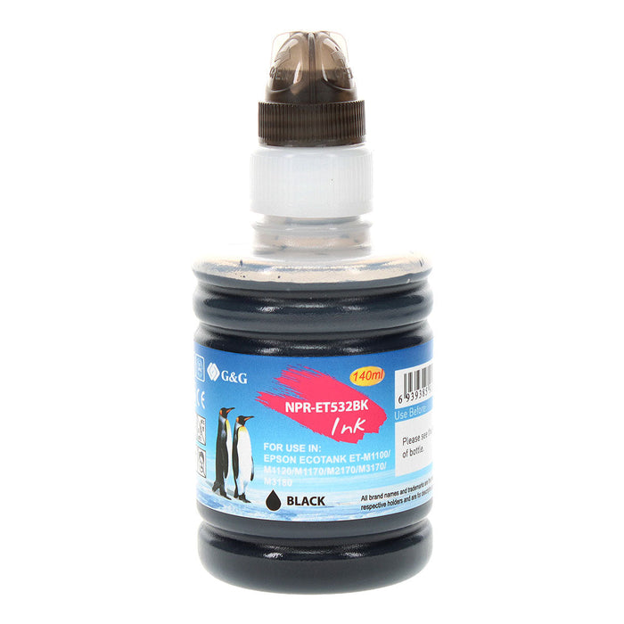 Remanufactured Epson 532 (T532120) Ink Bottle, Black, 6000 Yield