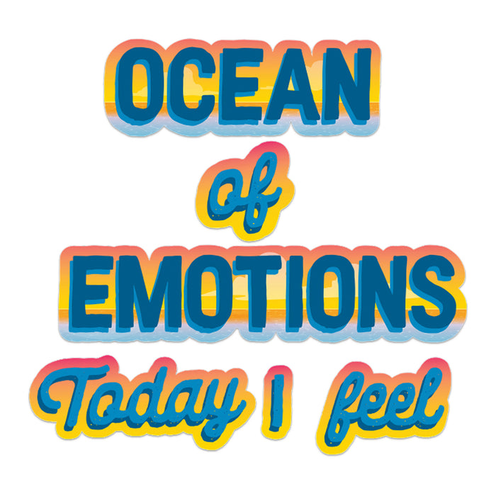 Eureka EU-847836 Seas the Day Ocean of Emotions Mini Bulletin Board Set, 31 Pieces