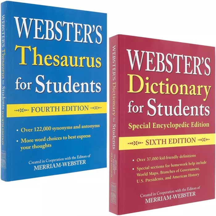Federal Street Press FSP9781596951839 Webster's For Students Dictionary/Thesaurus Shrink-Wrapped Set