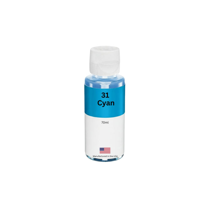Replacement ink Bottles for HP 31 (1VV26AN) 70-ml Cyan Standard Yield
