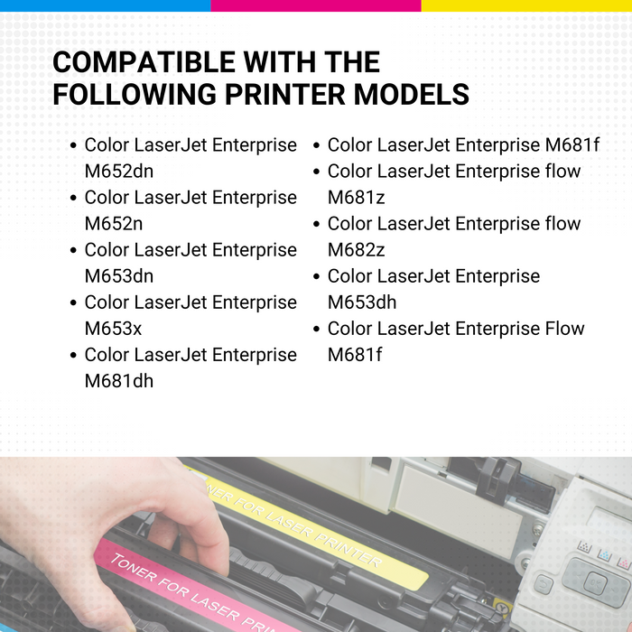 HP Color Laserjet M652dn 655A Magenta Toner