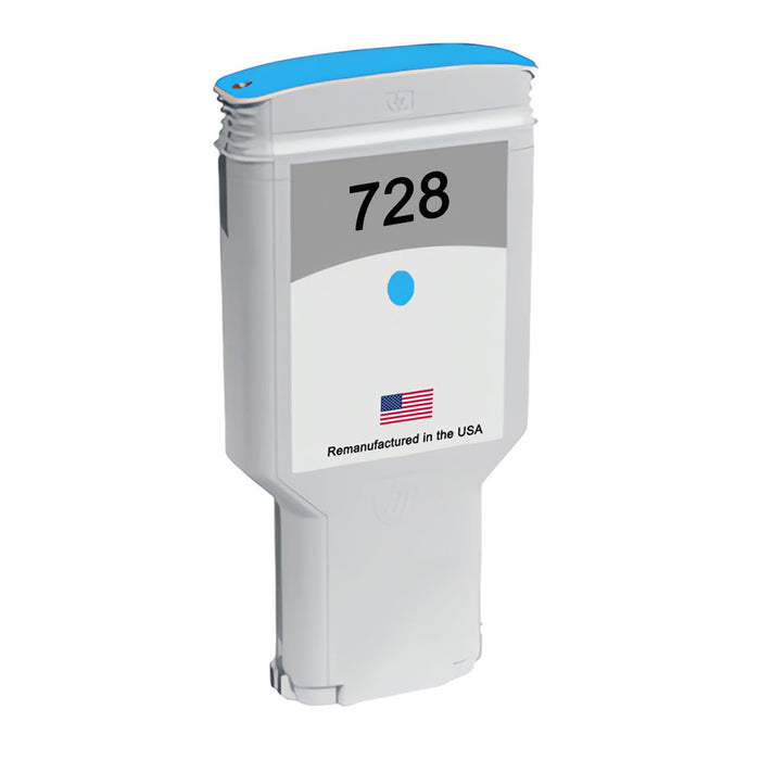 U.S. Remanufactured for HP 728 300ml (F9K17A) Cyan Ink Cartridge