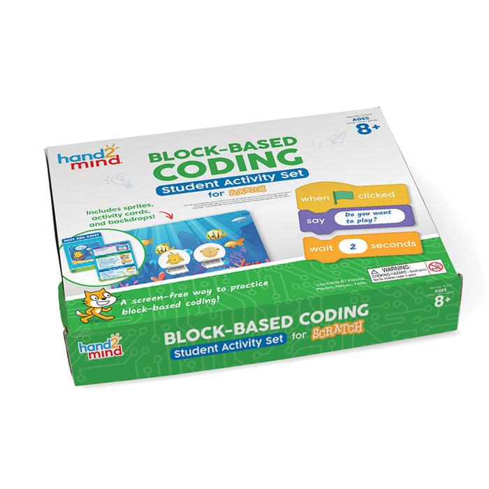 Hand2Mind HTM97378 Block-Based Coding Student Activity Set for Scratch