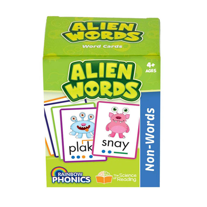 Junior Learning JRLRP109 Rainbow Phonics Alien Word Cards, Non-Words