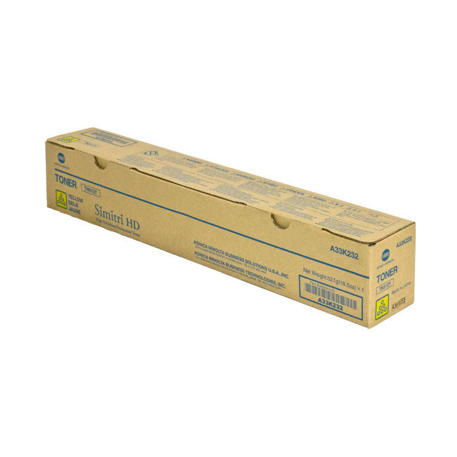 OEM Konica Minolta TN512Y (A33K232) Toner Cartridge, Yellow 26K Yield