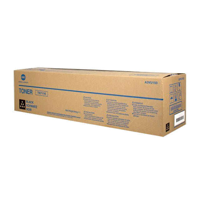 OEM Konica Minolta TN711K (A3VU130) Toner Cartridge, Black 47.2K Yield