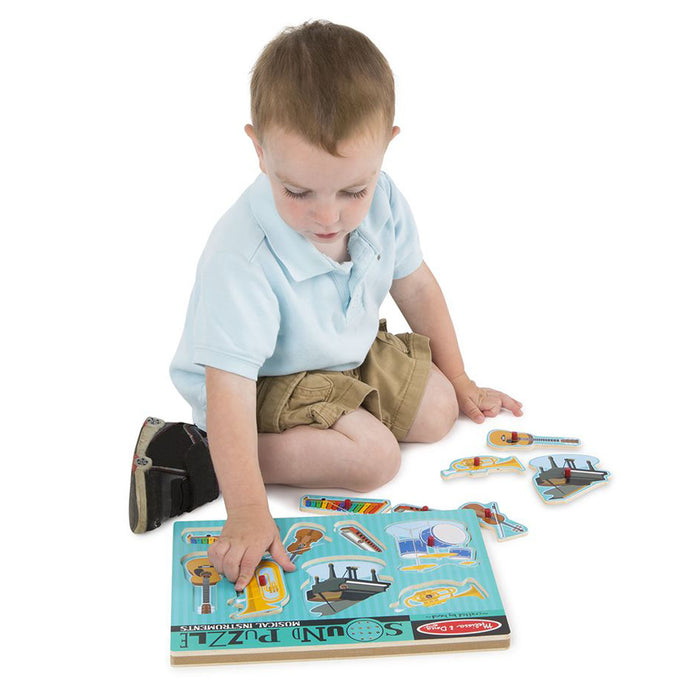 Melissa & Doug LCI732 Musical Instruments Sound Puzzle, 8 Pieces
