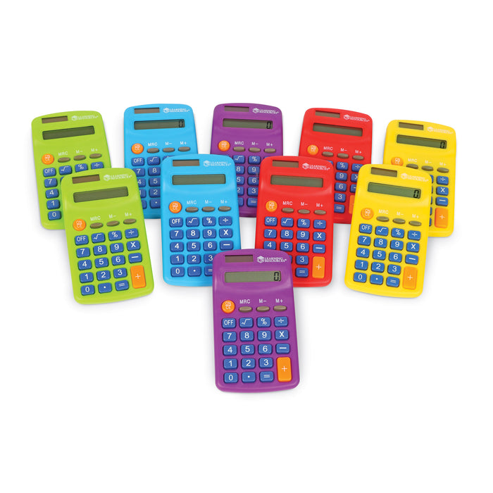 Learning Resources LER0014 Rainbow Calculators, Set of 10