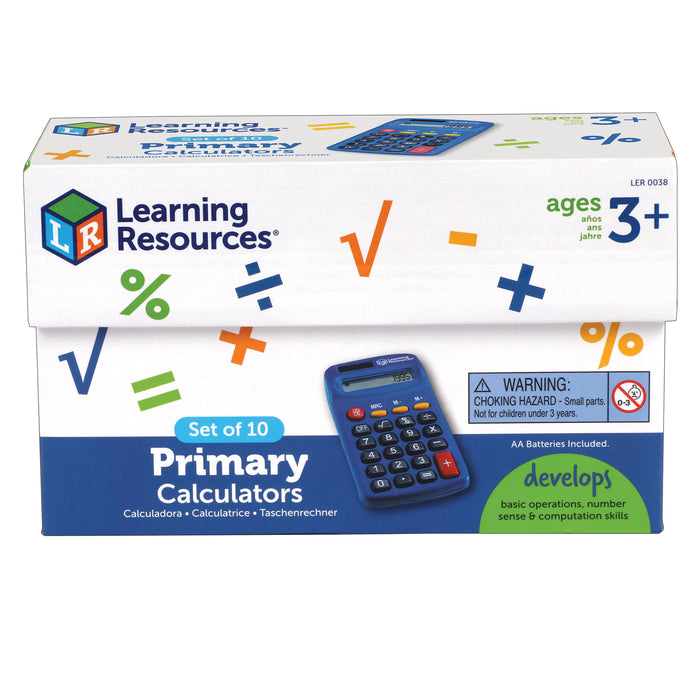 Learning Resources LER0038 Primary Calculator, Set of 10