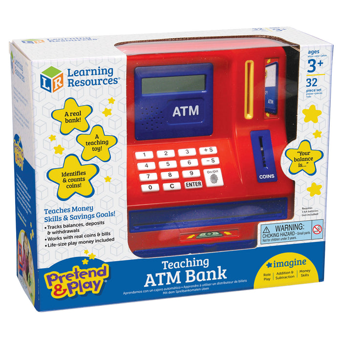 Learning Resources LER2625 Pretend and Play Teaching ATM Bank