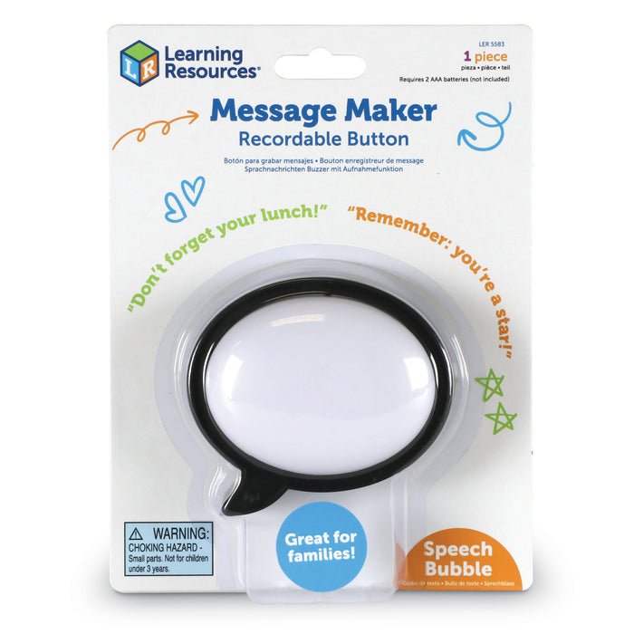 Learning Resources LER5583 Message Recorder - Speech Bubble