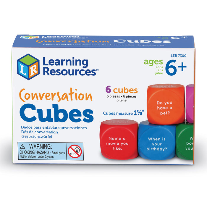 Learning Resources LER7300 Conversation Cubes, 6 Per Set